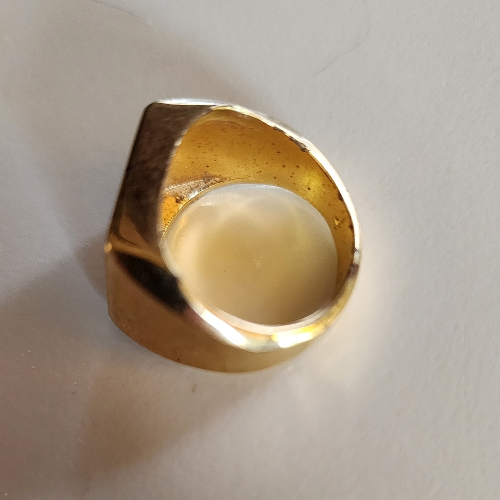 Ace of spades mens ring with natural .10 carat round brilliant diamond. Size 10